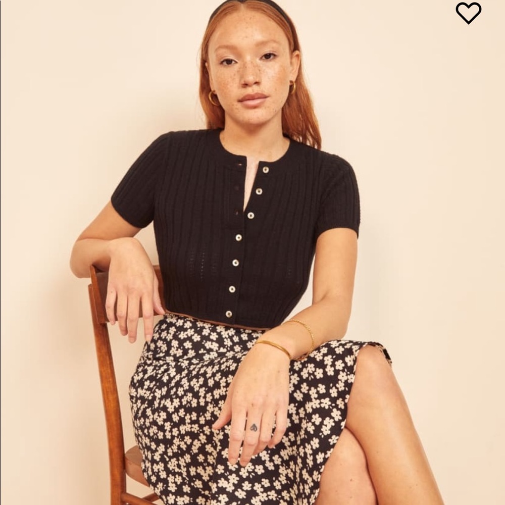 Reformation Germaine cropped cardigan